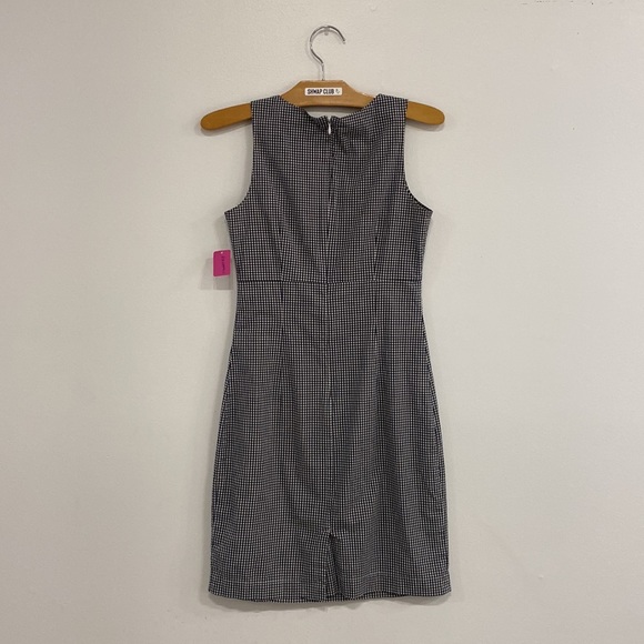 MEXX vintage gingham black white hourglass dress - Picture 3 of 3